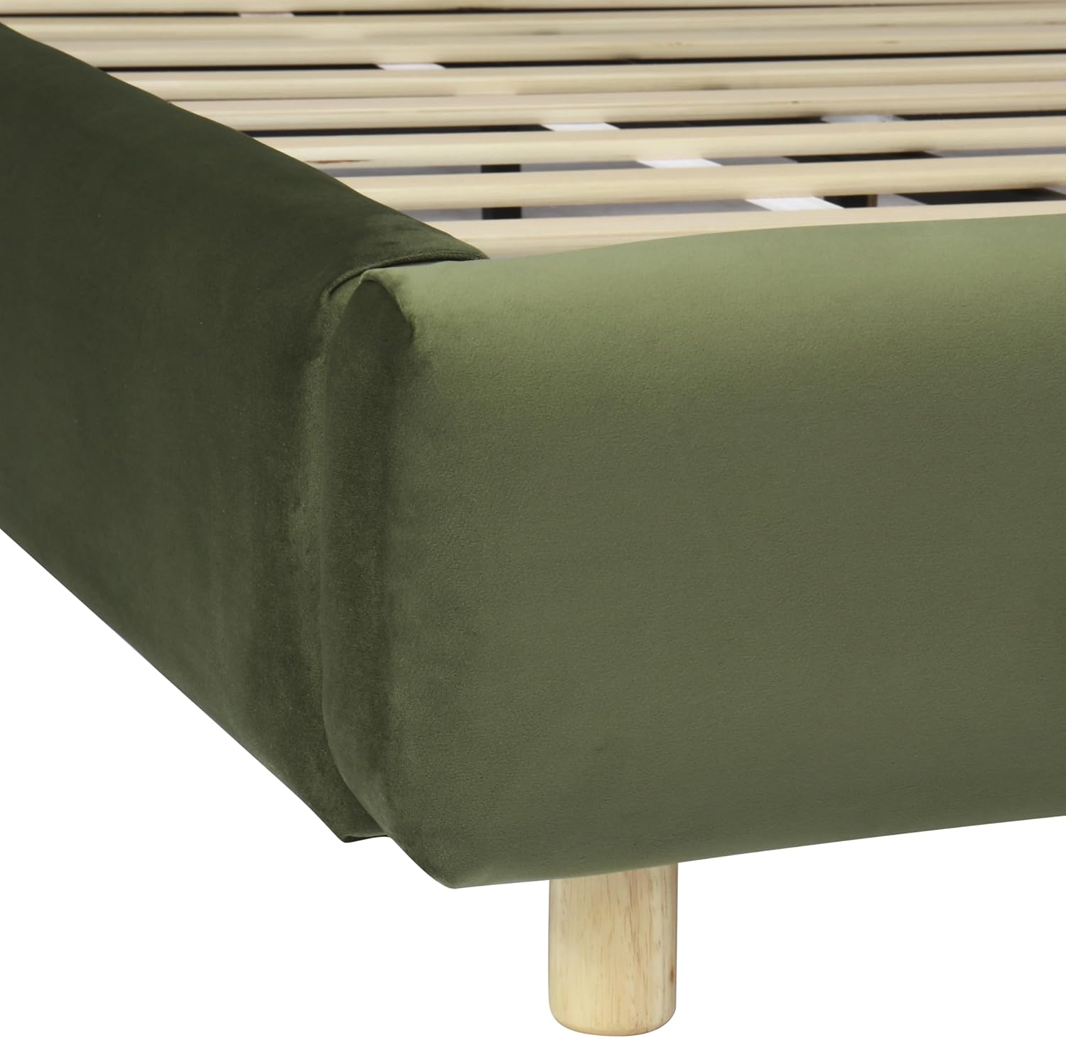 Boucle Upholstered Platform Bed Frame with Soft Headboard, Metal & Wood Slat Support Bed, No Box Spring Needed, Easy Assembly Bedroom Bed Frame