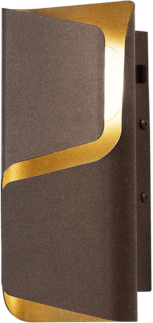 LED Outdoor Wall Light with Adjustable Brightness & 3CCT, Modern Waterproof Exterior Wall Sconce with Photocell Sensor for Porch, Garage & Entryway
