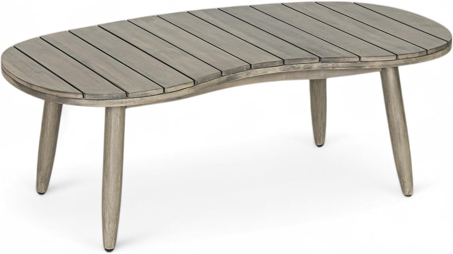Acacia Wood Patio Conversation Set with Rope Woven Chairs & Loveseat, Outdoor Sofa Set with Arc Coffee Table & Cushions for Patio, Garden & Balcony